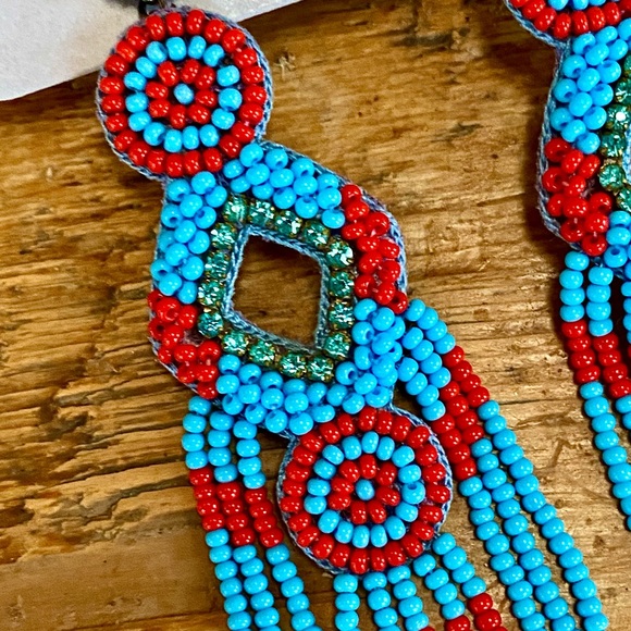 🌺🎉HP🎉🌺 NWT Deepa Gurnani Beaded Chandeliers - Picture 10 of 16